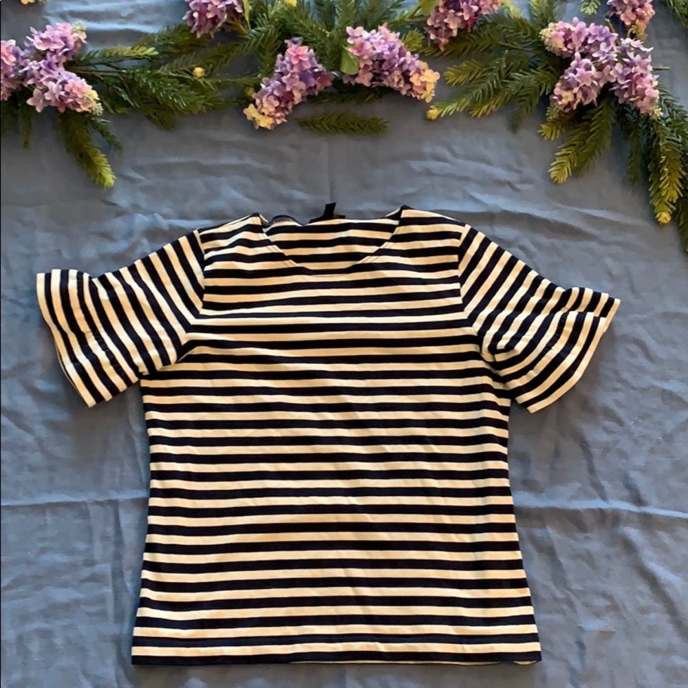 J. Crew ruffle sleeve top